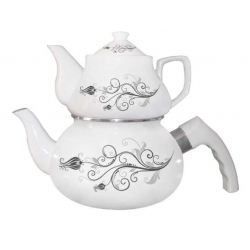 Porselen caydanlik Lale gri model